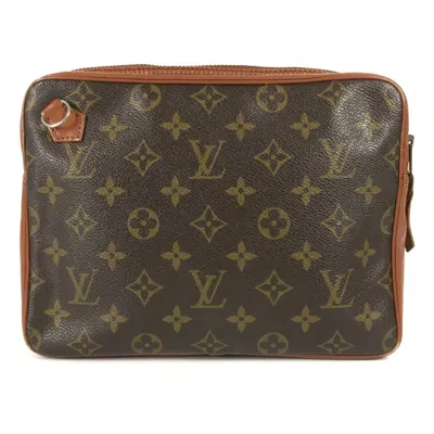 Pre-owned Louis Vuitton Brown Monogram Clutch Bag Pouch ()