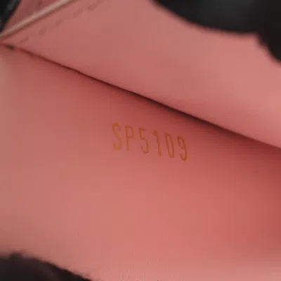 Pre-owned Louis Vuitton Brown Monogram Pink Rose Ballerine Coated Canvas Shoulder Bag ()