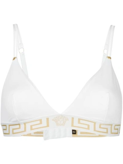 Versace Triangle Bra In White