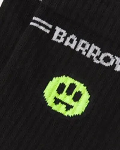 Barrow Calzini Neri Logati Unisex In Black