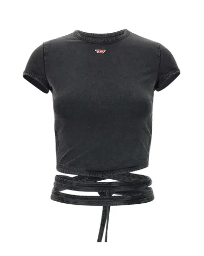 Diesel T-shirt T-bunny-tail-r1 Black In Black