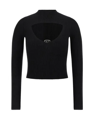Diesel M-olina Black Jersey In Black