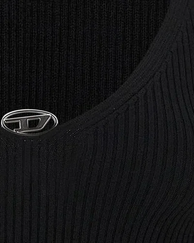 Diesel M-olina Black Jersey In Black