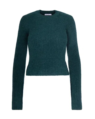 Patrizia Pepe Maglia Girocollo A Costine Verde In Green