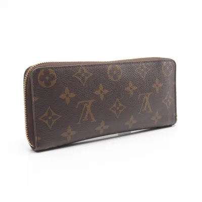 Pre-owned Louis Vuitton Brown Pink Rose Ballerine Monogram Leather Pvc Long Wallet (bi-fold) () In Multi