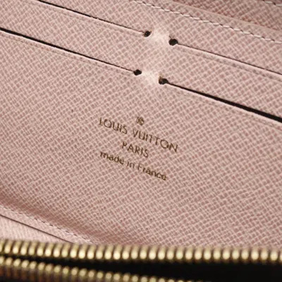 Pre-owned Louis Vuitton Brown Pink Rose Ballerine Monogram Leather Pvc Long Wallet (bi-fold) () In Multi