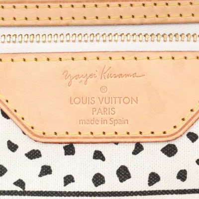 Pre-owned Louis Vuitton Brown White Pvc Leather Tote Bag () In Multi