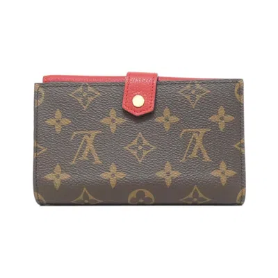 Pre-owned Louis Vuitton Cerise Marron Monogram Monogram Wallet (bi-fold) ()