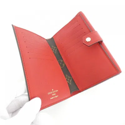 Pre-owned Louis Vuitton Cerise Marron Monogram Monogram Wallet (bi-fold) ()