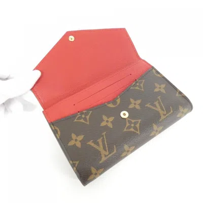 Pre-owned Louis Vuitton Cerise Marron Monogram Monogram Wallet (bi-fold) ()