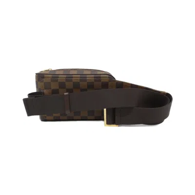Pre-owned Louis Vuitton Damier Canvas Ebene Damier Canvas Fanny Pack Shoulder Bag Sling Bag () In Brown