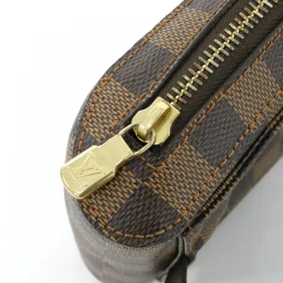 Pre-owned Louis Vuitton Damier Canvas Ebene Damier Canvas Fanny Pack Shoulder Bag Sling Bag () In Brown