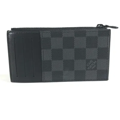 Pre-owned Louis Vuitton Damier Graphite Black Damier Graphite Coin Purse/coin Case ()