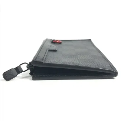 Pre-owned Louis Vuitton Damier Graphite Black Damier Graphite Coin Purse/coin Case ()