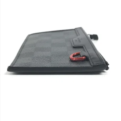 Pre-owned Louis Vuitton Damier Graphite Black Damier Graphite Coin Purse/coin Case ()