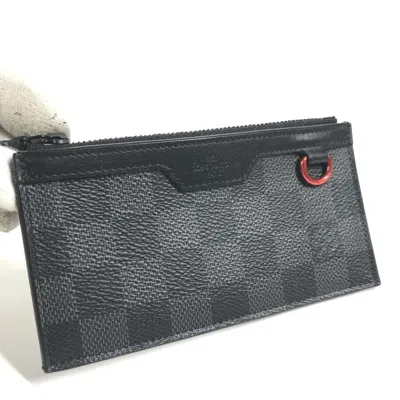 Pre-owned Louis Vuitton Damier Graphite Black Damier Graphite Coin Purse/coin Case ()