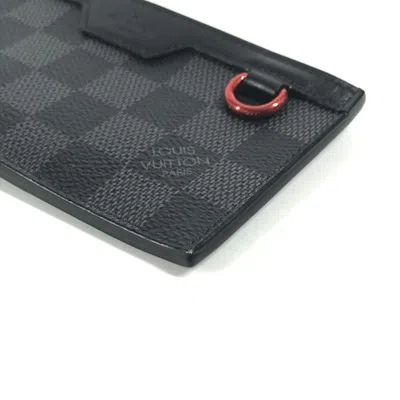 Pre-owned Louis Vuitton Damier Graphite Black Damier Graphite Coin Purse/coin Case ()
