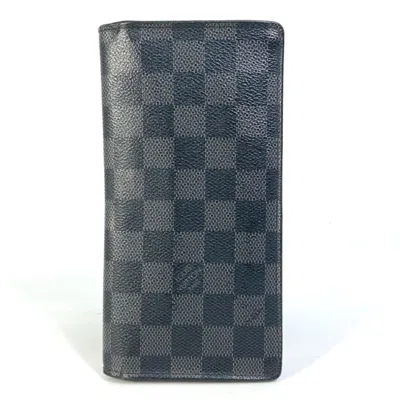 Pre-owned Louis Vuitton Damier Graphite Black Damier Graphite Long Wallet (bi-fold) ()