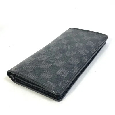 Pre-owned Louis Vuitton Damier Graphite Black Damier Graphite Long Wallet (bi-fold) ()