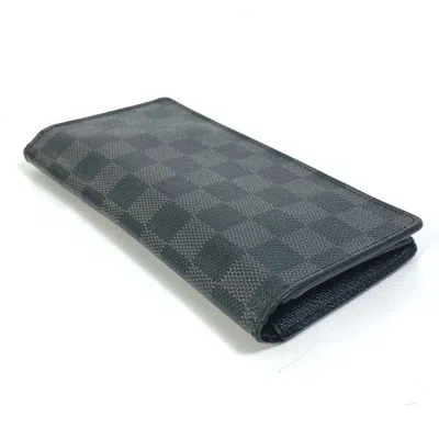 Pre-owned Louis Vuitton Damier Graphite Black Damier Graphite Long Wallet (bi-fold) ()