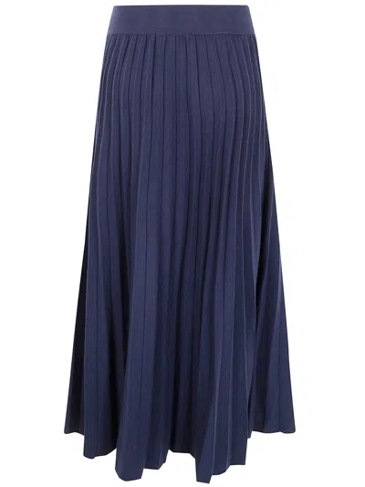 Blugirl Mix Viscose Lmelange Knit Skirt In Blue