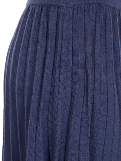 Blugirl Mix Viscose Lmelange Knit Skirt In Blue