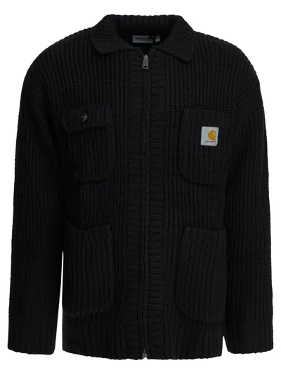 Carhartt Wip Black Wool Blend Jacket In Black