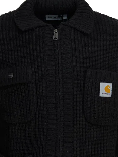 Carhartt Wip Black Wool Blend Jacket In Black