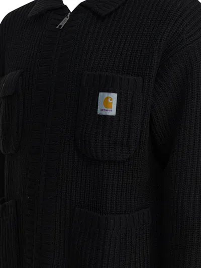 Carhartt Wip Black Wool Blend Jacket In Black