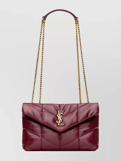 Saint Laurent Mini Puffer Shoulder Bag With Chain Strap
