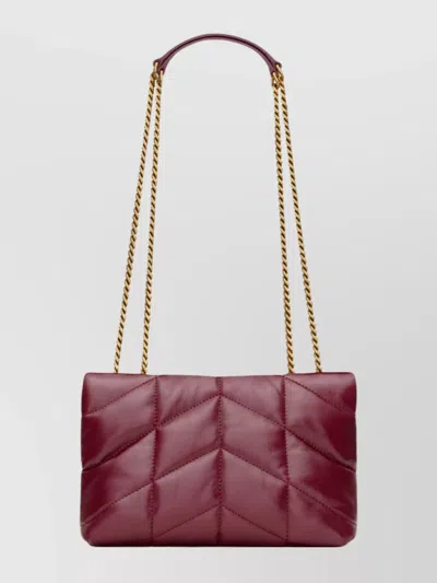 Saint Laurent Mini Puffer Shoulder Bag With Chain Strap