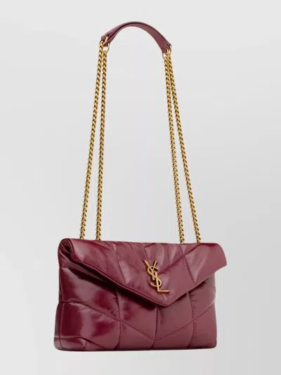 Saint Laurent Mini Puffer Shoulder Bag With Chain Strap