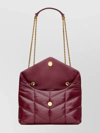 Saint Laurent Mini Puffer Shoulder Bag With Chain Strap