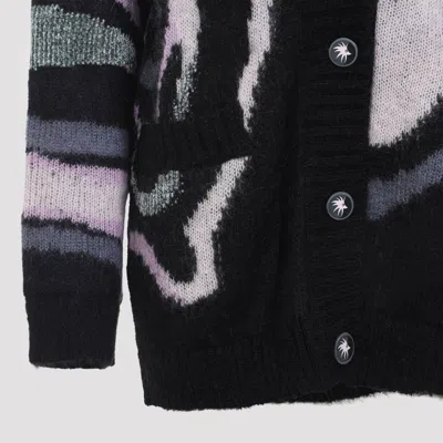 Pucci Embroidered Mohair Blend Oversize Cardigan In Black