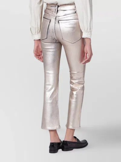 Frame Trousers With Back Pockets And Belt Loops In White