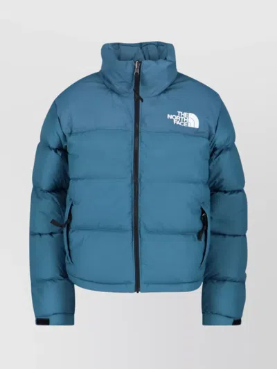 The North Face Fitted Utility Jacket With Front Zipper And Multiple Pockets In Blue