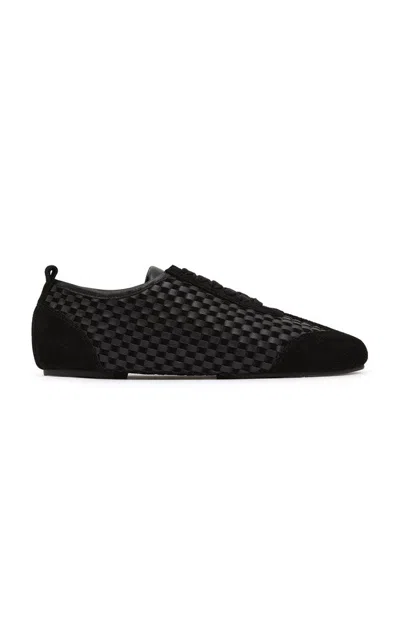 St Agni Lattice Weave Ballet Sneaker In Black
