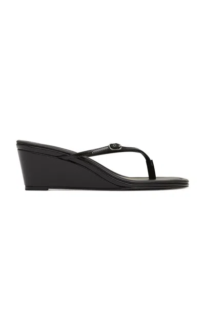 St Agni Petit Belt Thong Wedge In Black