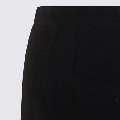 Dolce & Gabbana Black Wool Midi Skirt In Black