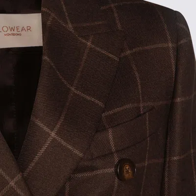 Montedoro Brown Wool Blazer In Brown
