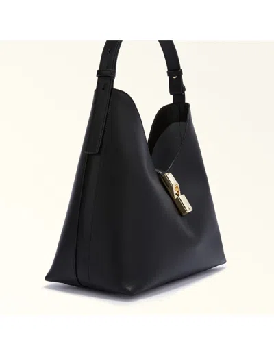 Furla Borsa Goccia M Hobo Nera In Black