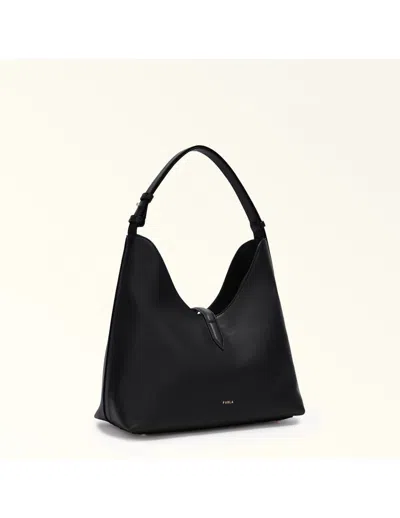 Furla Borsa Goccia M Hobo Nera In Black