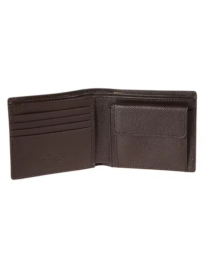 Tod's Logo Plaque Wallet In Brown