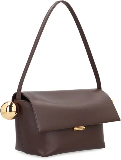 Jacquemus "rond Carré" Shoulder Bag In Brown