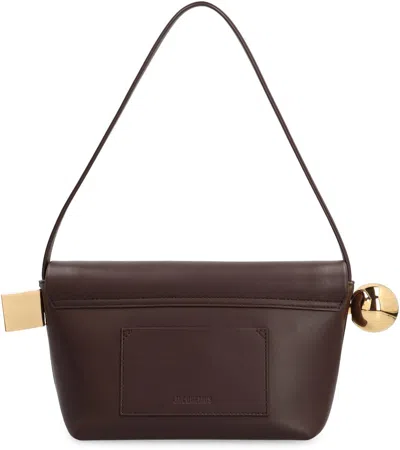 Jacquemus "rond Carré" Shoulder Bag In Brown