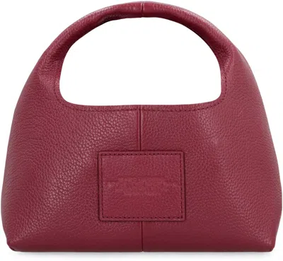 Marc Jacobs The Mini Sack Bag In Cherry Leather In Burgundy