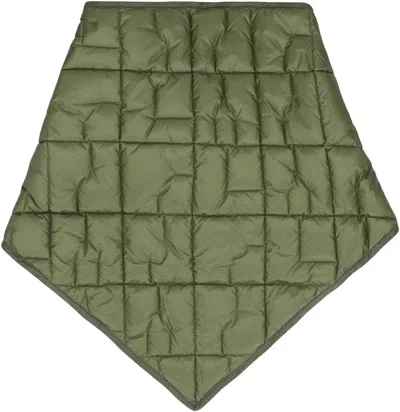 Herno Quilted Ripstop Laminar Scarf In Green