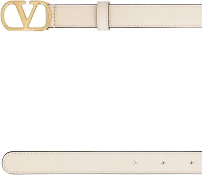 Valentino Garavani Vlogo Signature Leather Belt In Burgundy