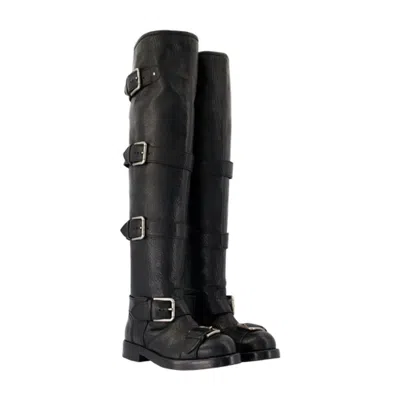 Dolce & Gabbana Horse Boots In Black