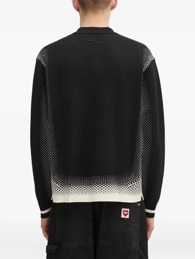 Filling Pieces Long-sleeves Polo Shirt In Black